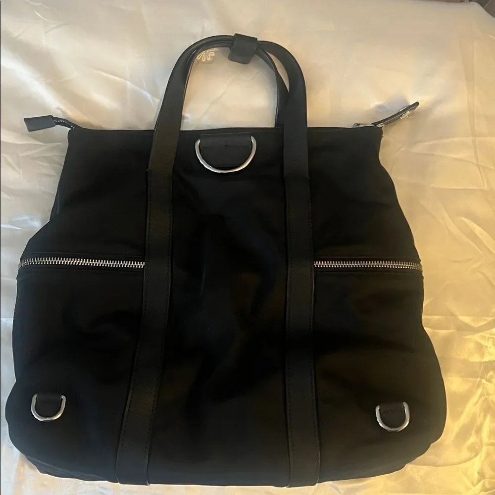 Henri Bendel Jetsetter Backpack - Black and Silver - Small